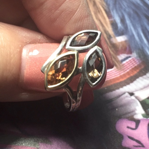 SS & 18KG Marquis Earthy Gemstones - Picture 5 of 7